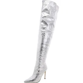 Epic  Womens Faux Leather Stiletto Over-The-Knee Boots Comfort Lining Adventure Seeker Wine Rich