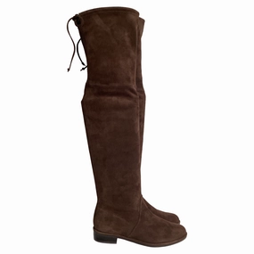 Stuart Weitzman Lowland Over-The-Knee Boots in Brown Suede Timeless Appeal Handmade Craft
