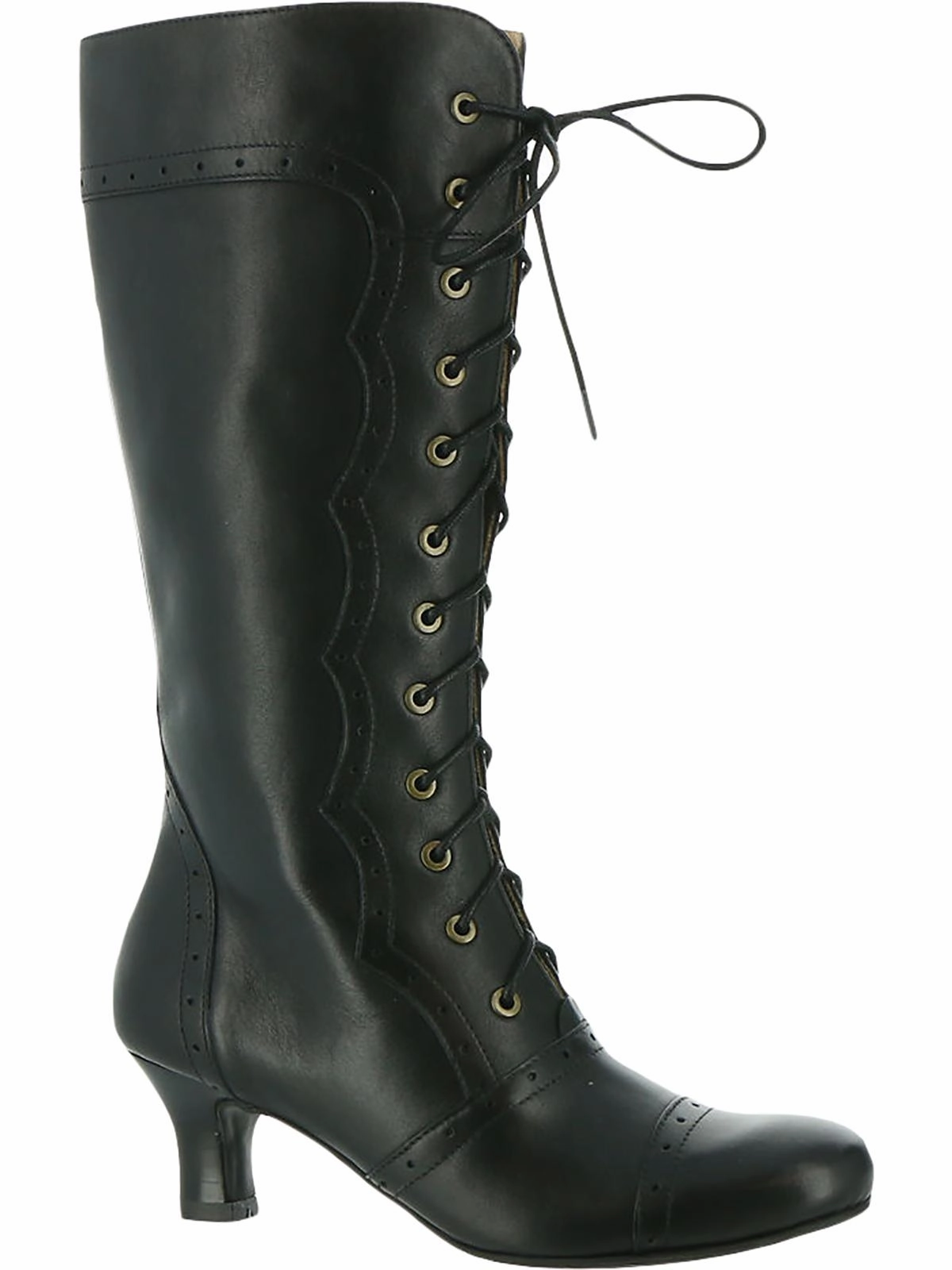 Vintage Womens Leather Tall Knee-High Boots Breathable All Day Worker Mud Resistant Mountain Climber