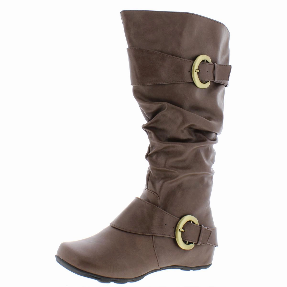 Paris Womens Faux Leather Wide Calf Knee-High Boots Slip Resistant Stylish Explorer