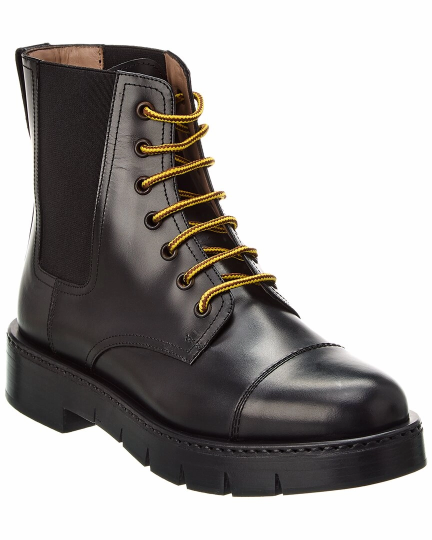 Ferragamo Tolk Leather Combat Boot Breathable Interior Multi Use