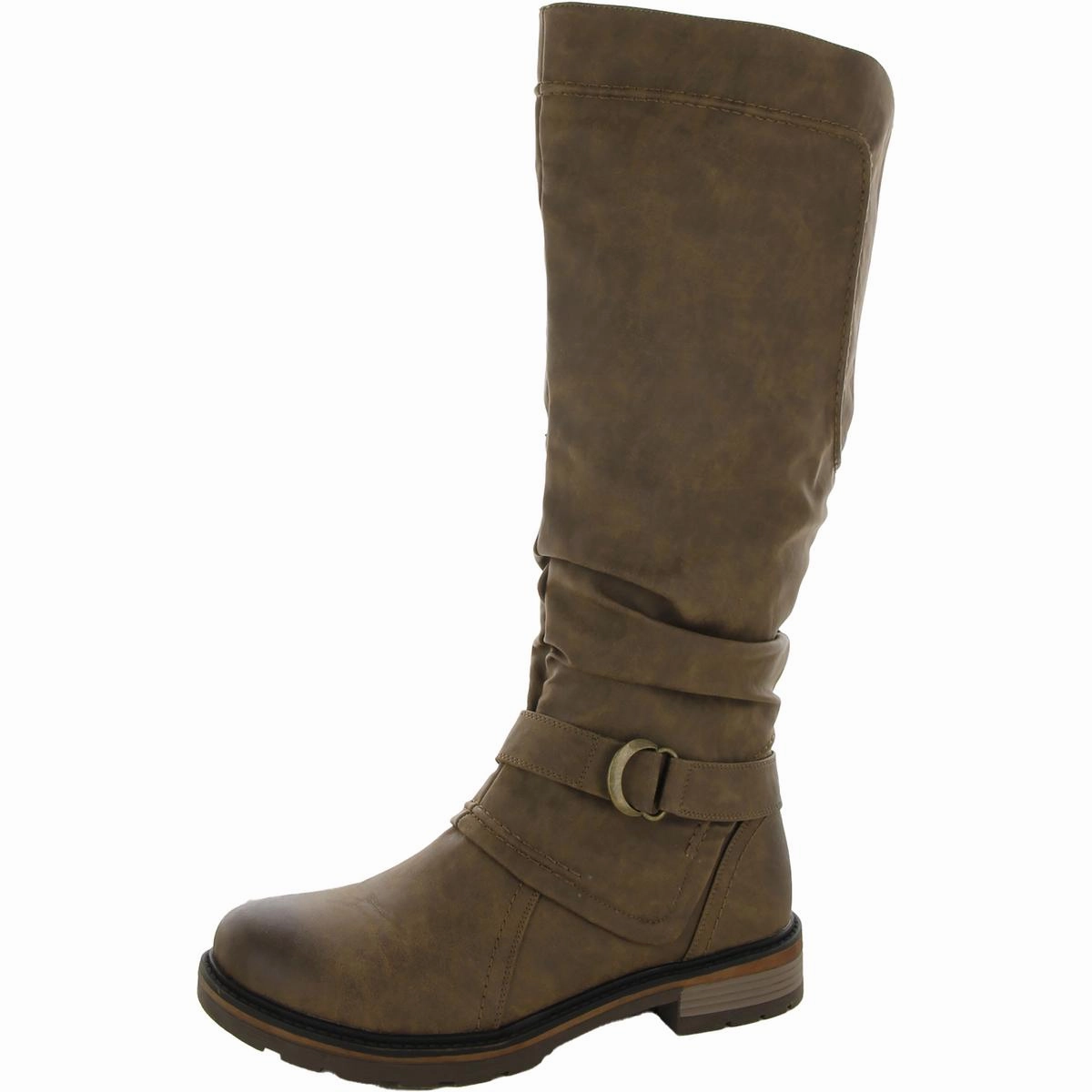 Fiona 3 Womens Leather Insulated Footbed Knee-High Boots Sleek Fit Wind Shield