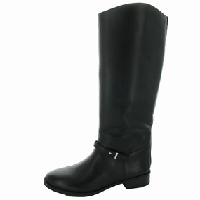 FIRESSEL Womens Zipper Leather Knee-High Boots Bold Red Work Day