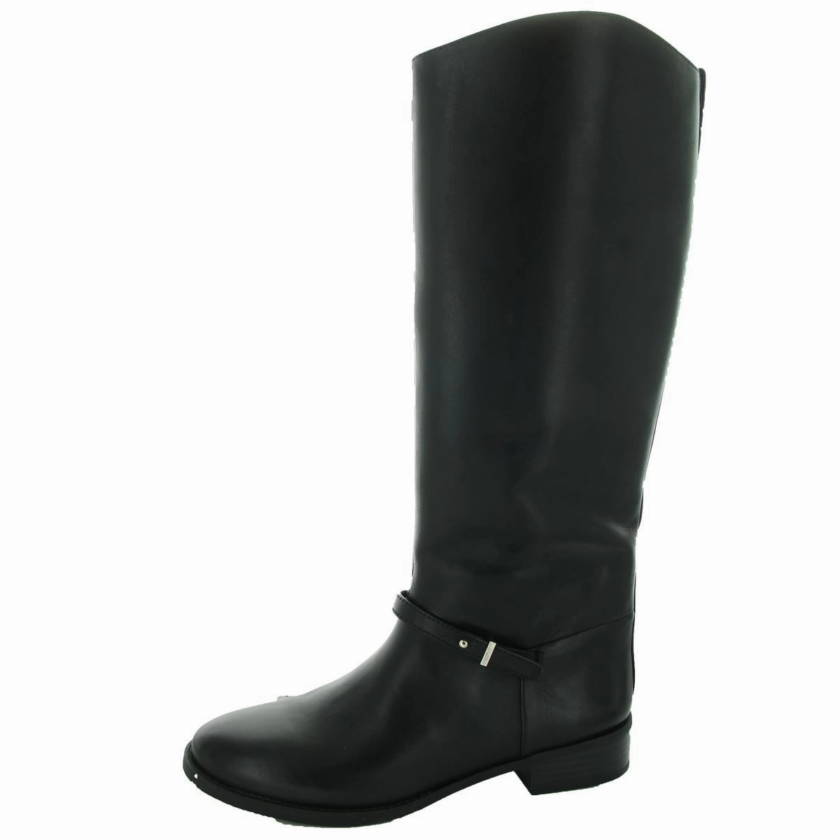 FIRESSEL Womens Zipper Leather Knee-High Boots Bold Red Work Day