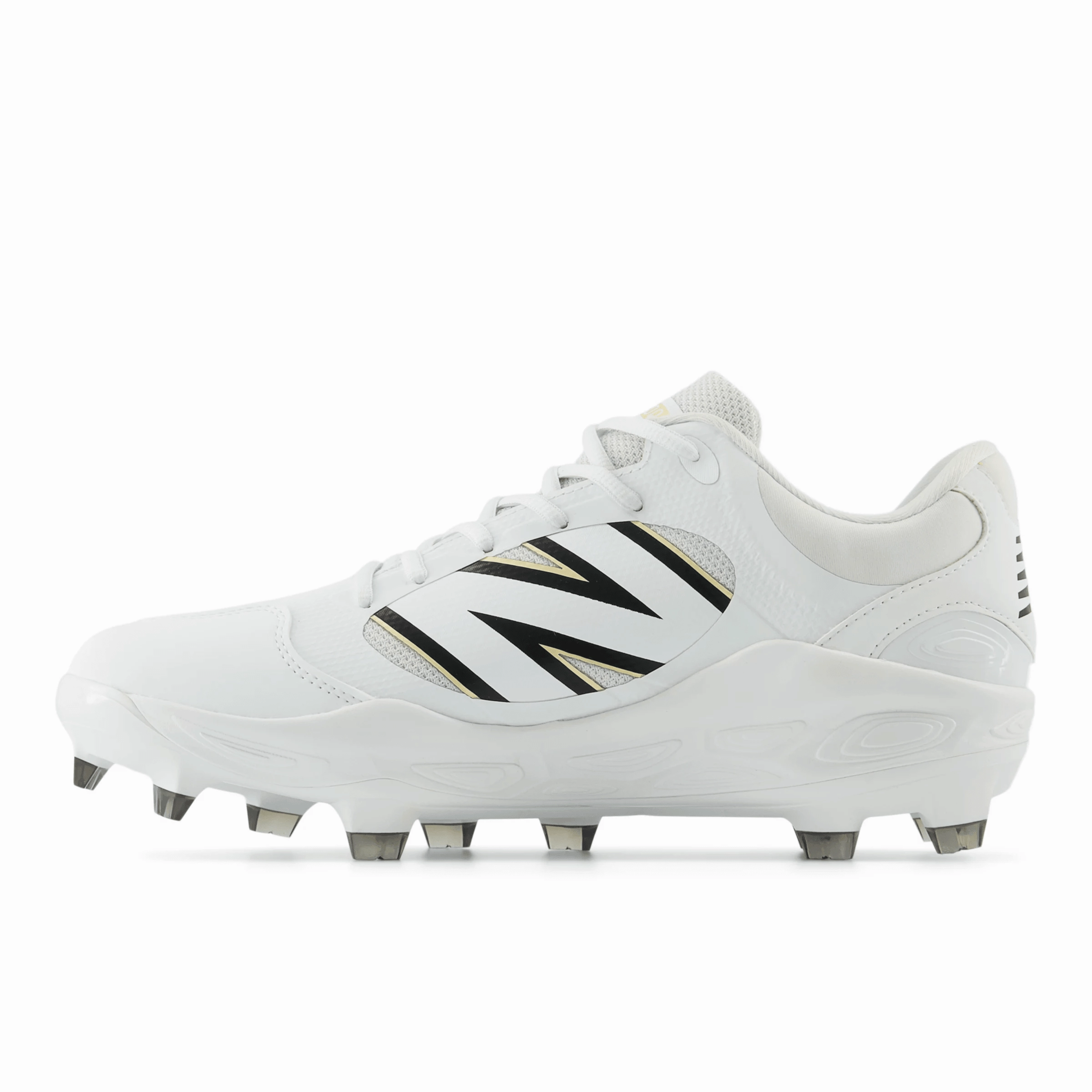 Toe Cap Durable Material New Balance Men's Fresh Foam 3000 v7 Molded Baseball Cleats - White - PL3000W7