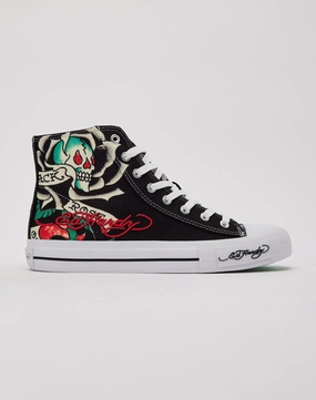 Ed Hardy Skull Hi Comfort Memory Foam Lace Free