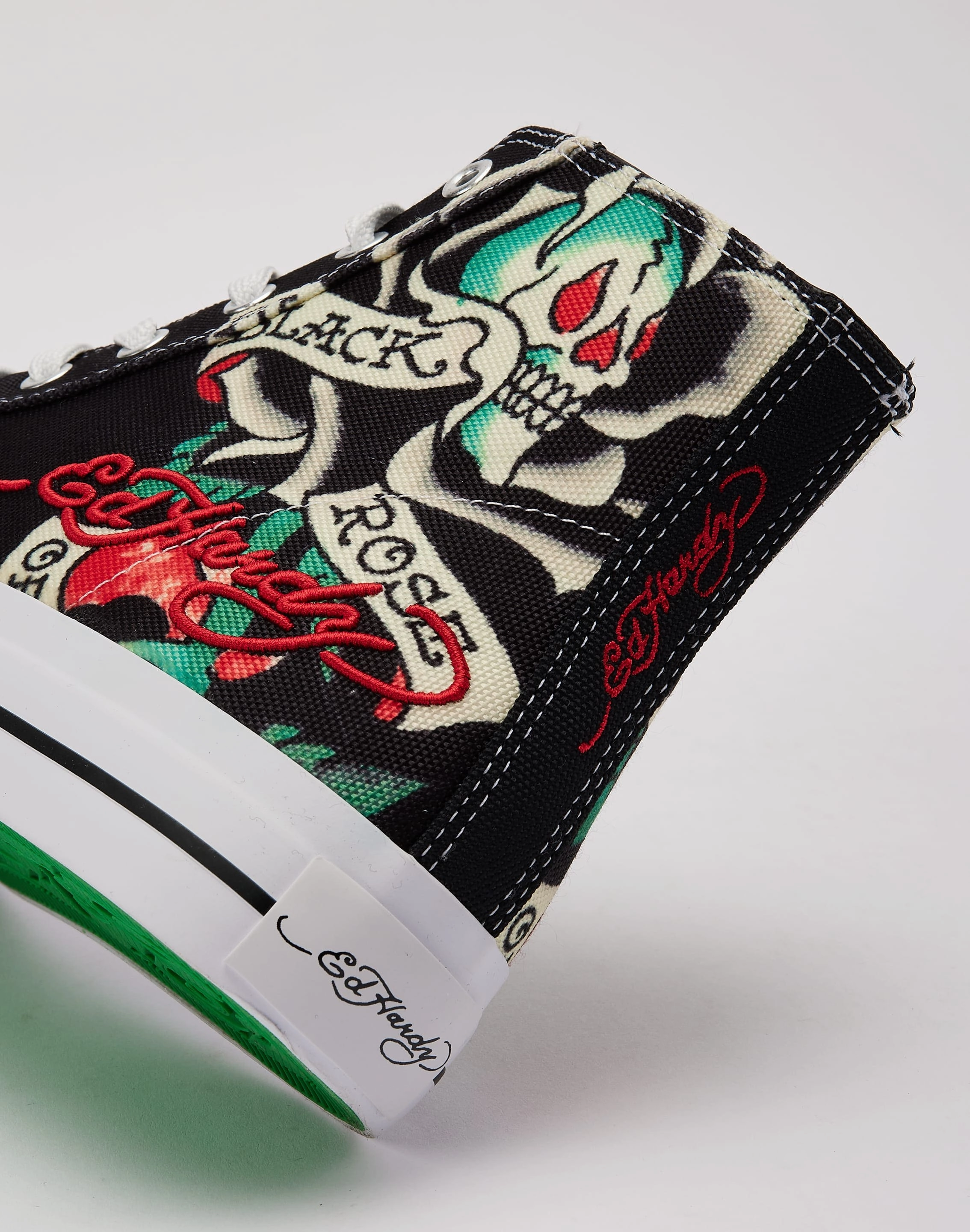 Ed Hardy Skull Hi High Top Design Non-Slip Sole