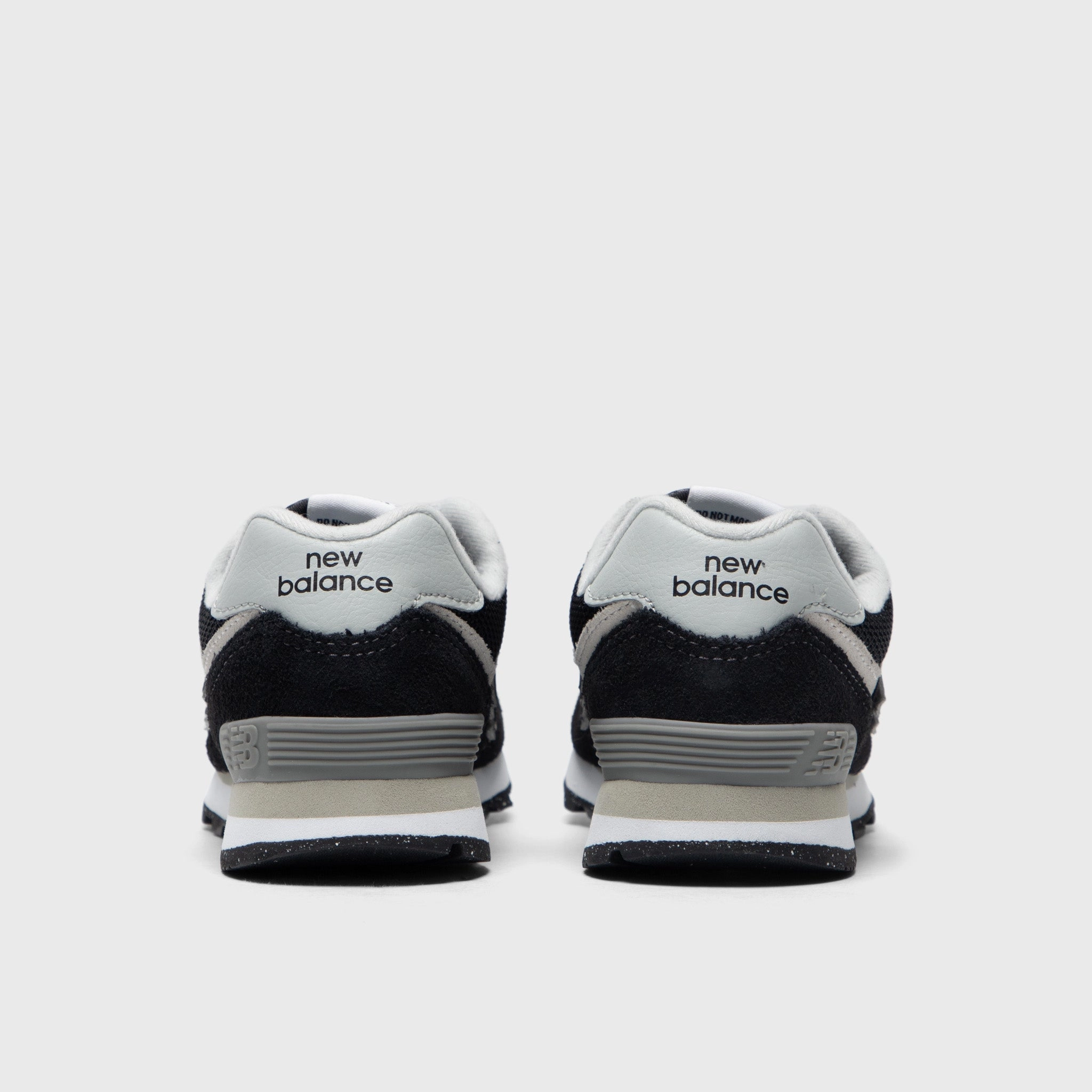 New Balance Children's 574 Black / White synthetic material shoes