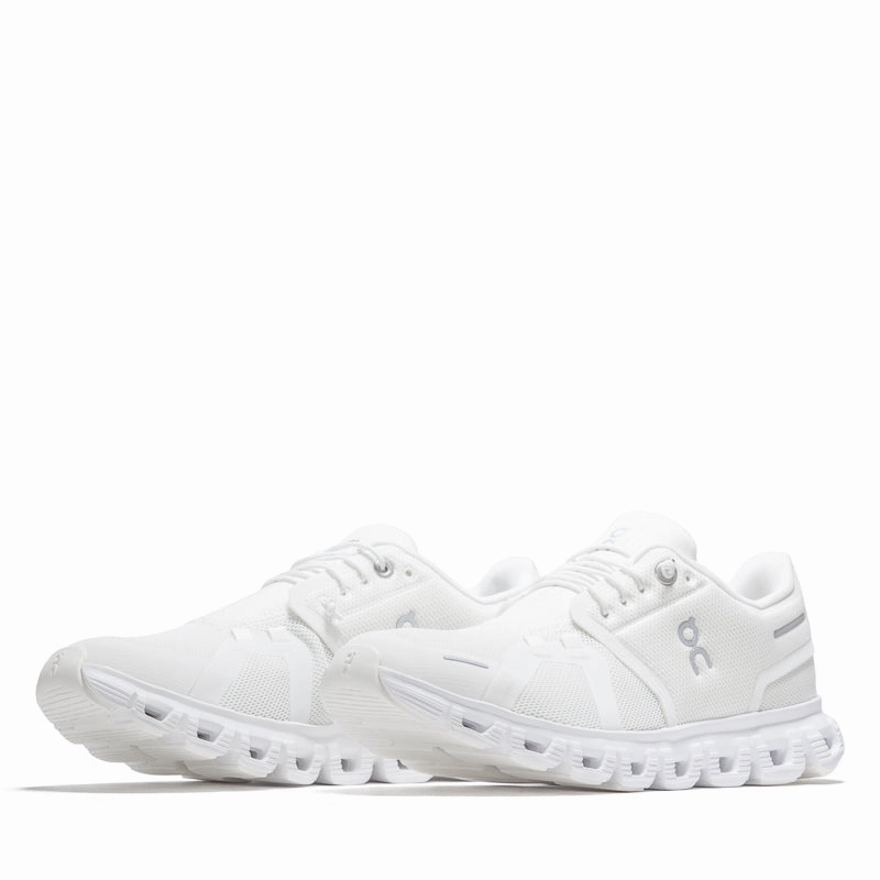 Women's On Cloud 6 - White/White half - marathoning footwear functional shoe utility