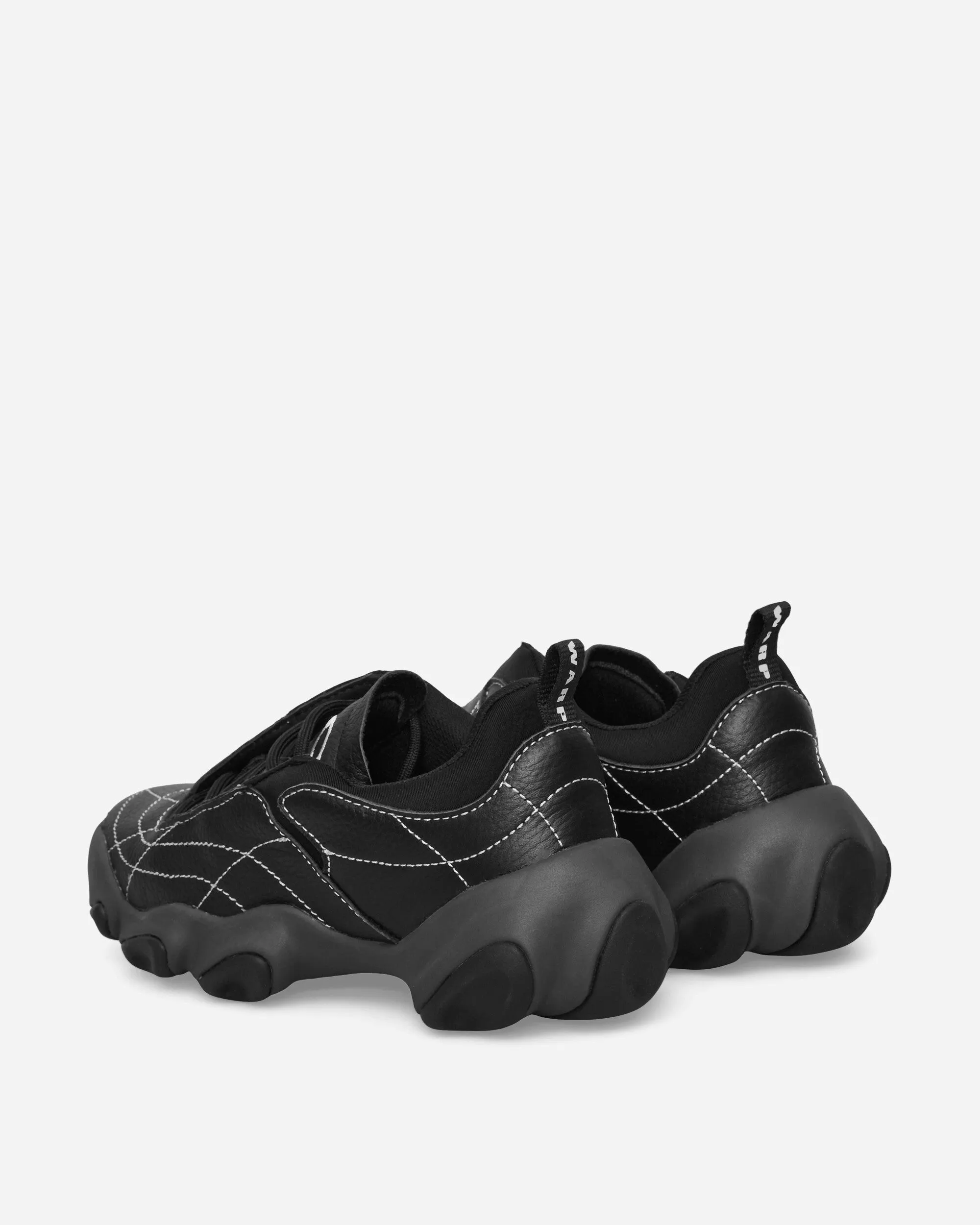 workout wear Woven Texture Flesh Warp Sneakers Black / White