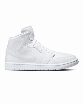 Women's Jordan 1 Mid - White / White Multi Look Vibrant Style
