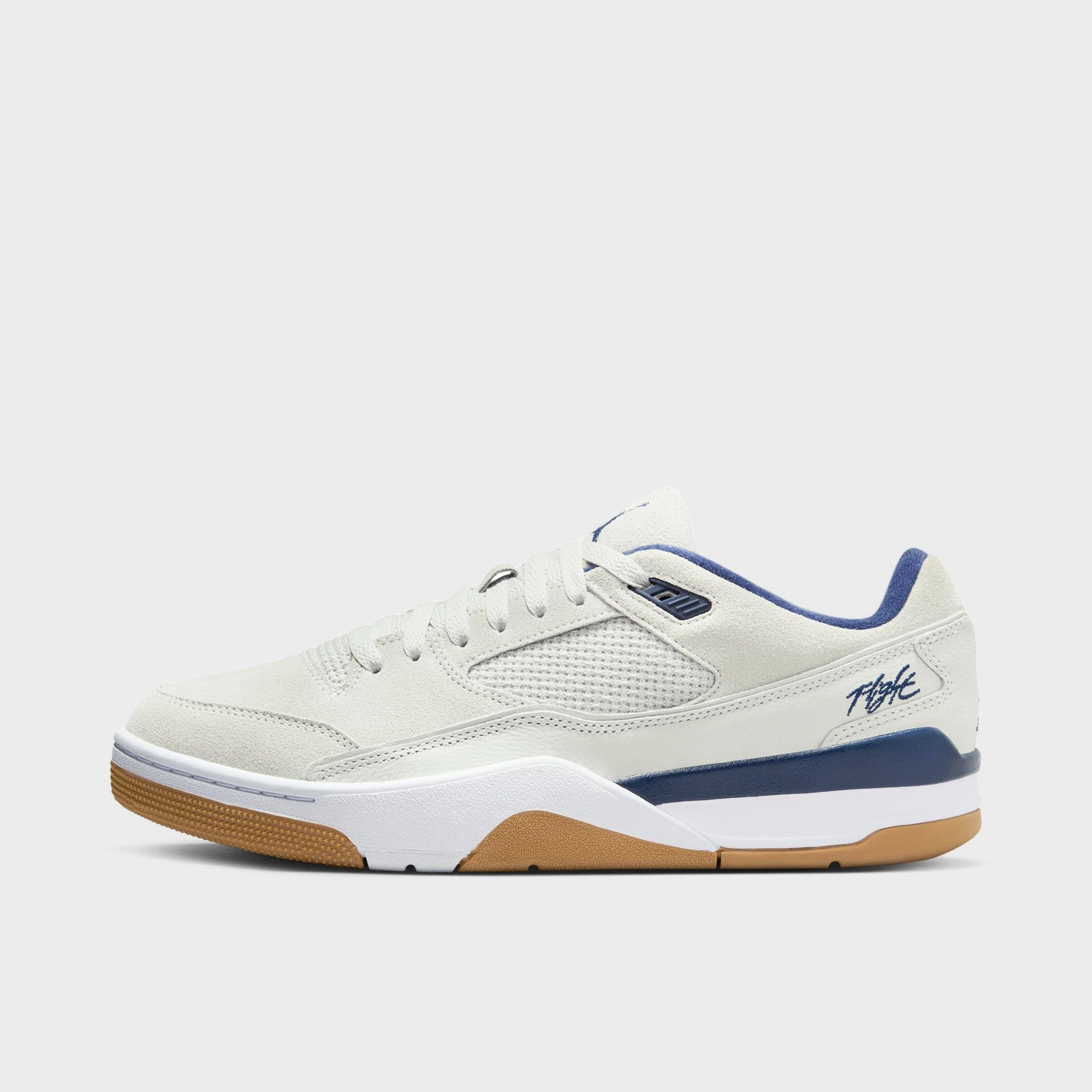 SyntheticUpper Velcro Strap Jordan Flight Court Neutral Grey / Midnight Navy - White