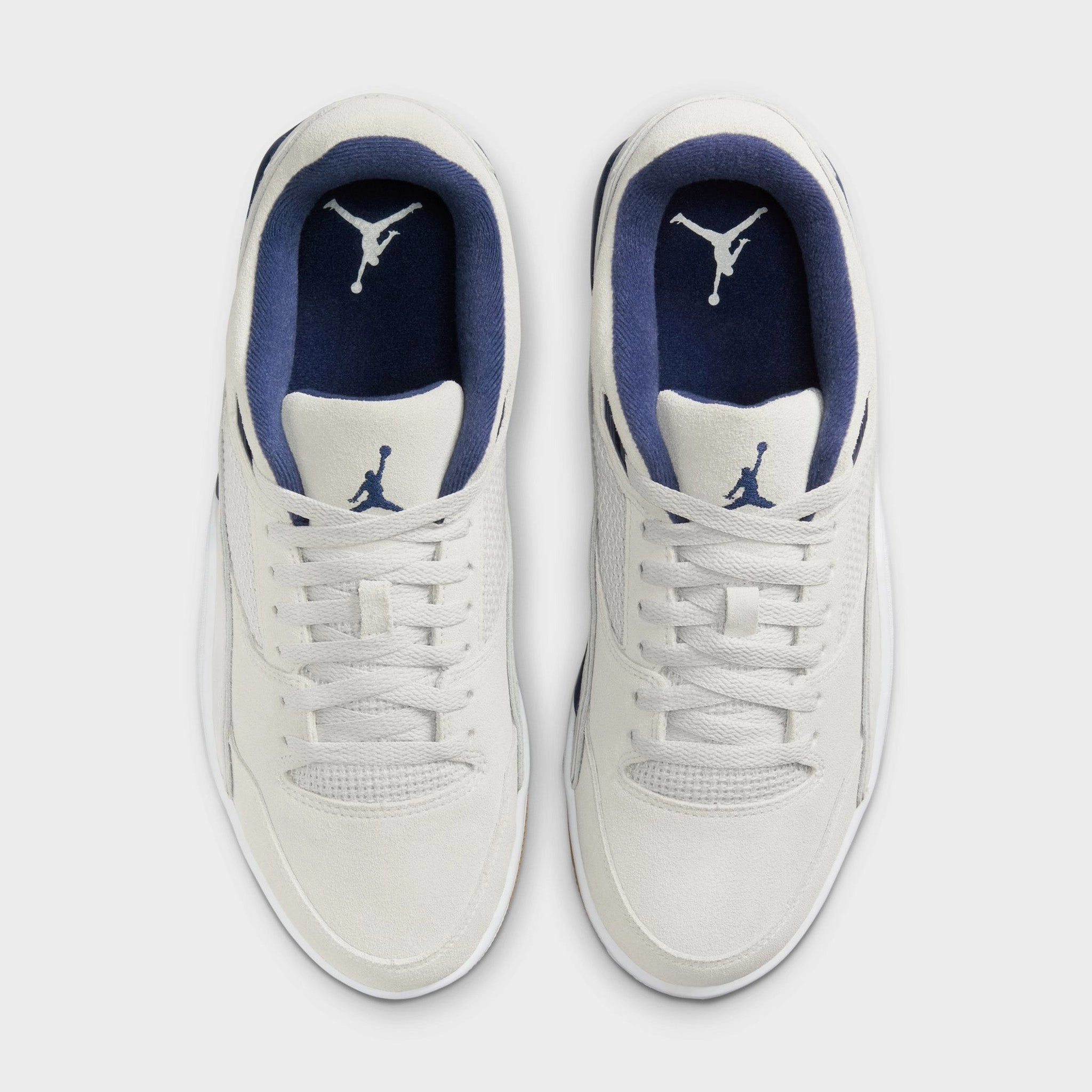 Jordan Flight Court Neutral Grey / Midnight Navy - White Dynamic Traction Pattern