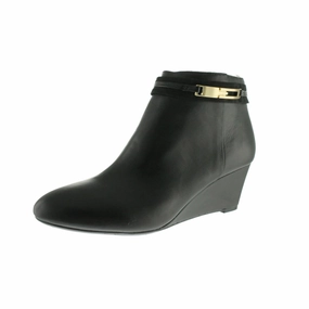 Quimby Womens Leather Wedge Booties All Weather Rural Traveler
