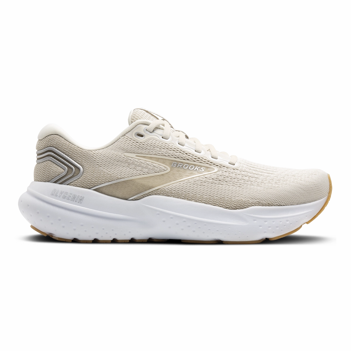 arch - support - system - stability shoes Brooks Glycerin 21 - Khaki - Silver - White