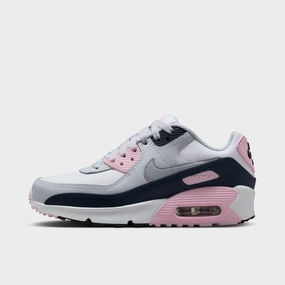 EcoFriendly Nike Air Max 90 LTR GS White / Wolf Grey - Pink Foam