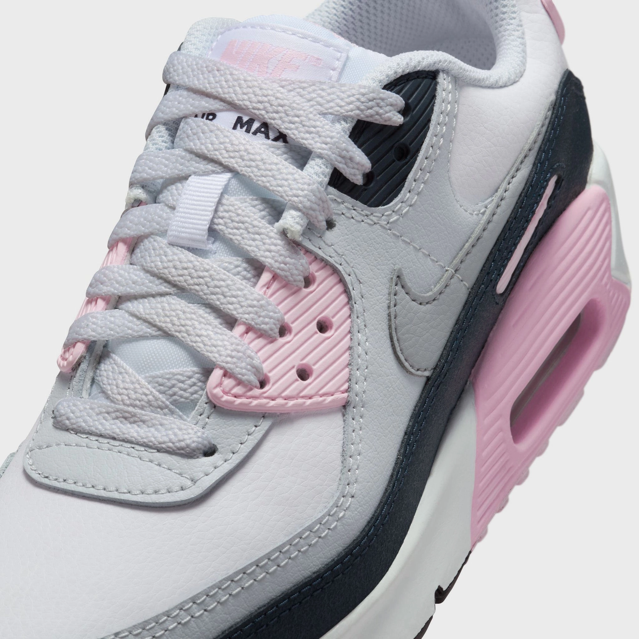Rain Day No Break In Nike Air Max 90 LTR GS White / Wolf Grey - Pink Foam