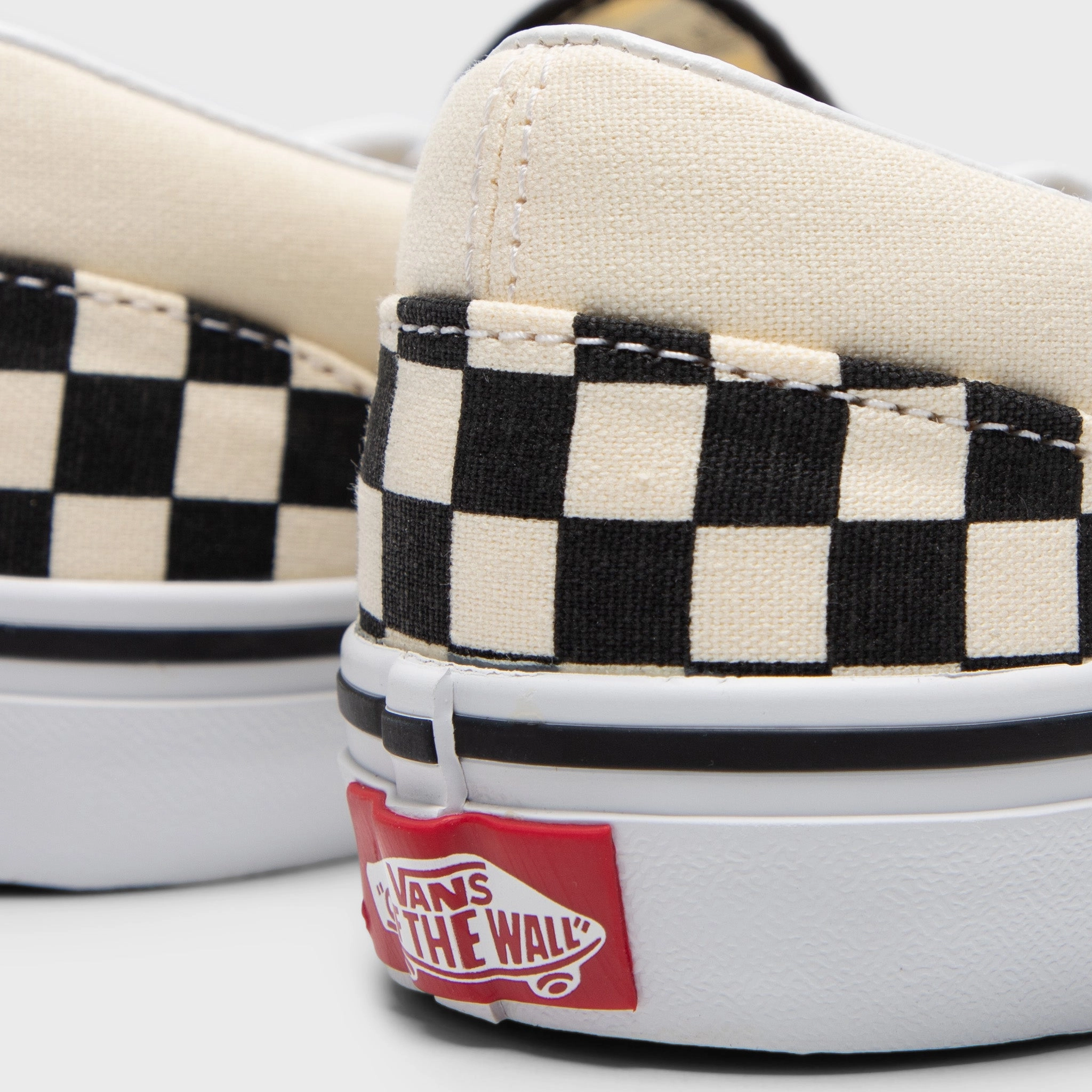 Vans Juniors' Checkerboard Classic Slip-On Black / White Comfy Layer