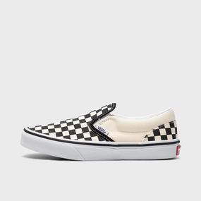 Team Day Vans Juniors' Checkerboard Classic Slip-On Black / White