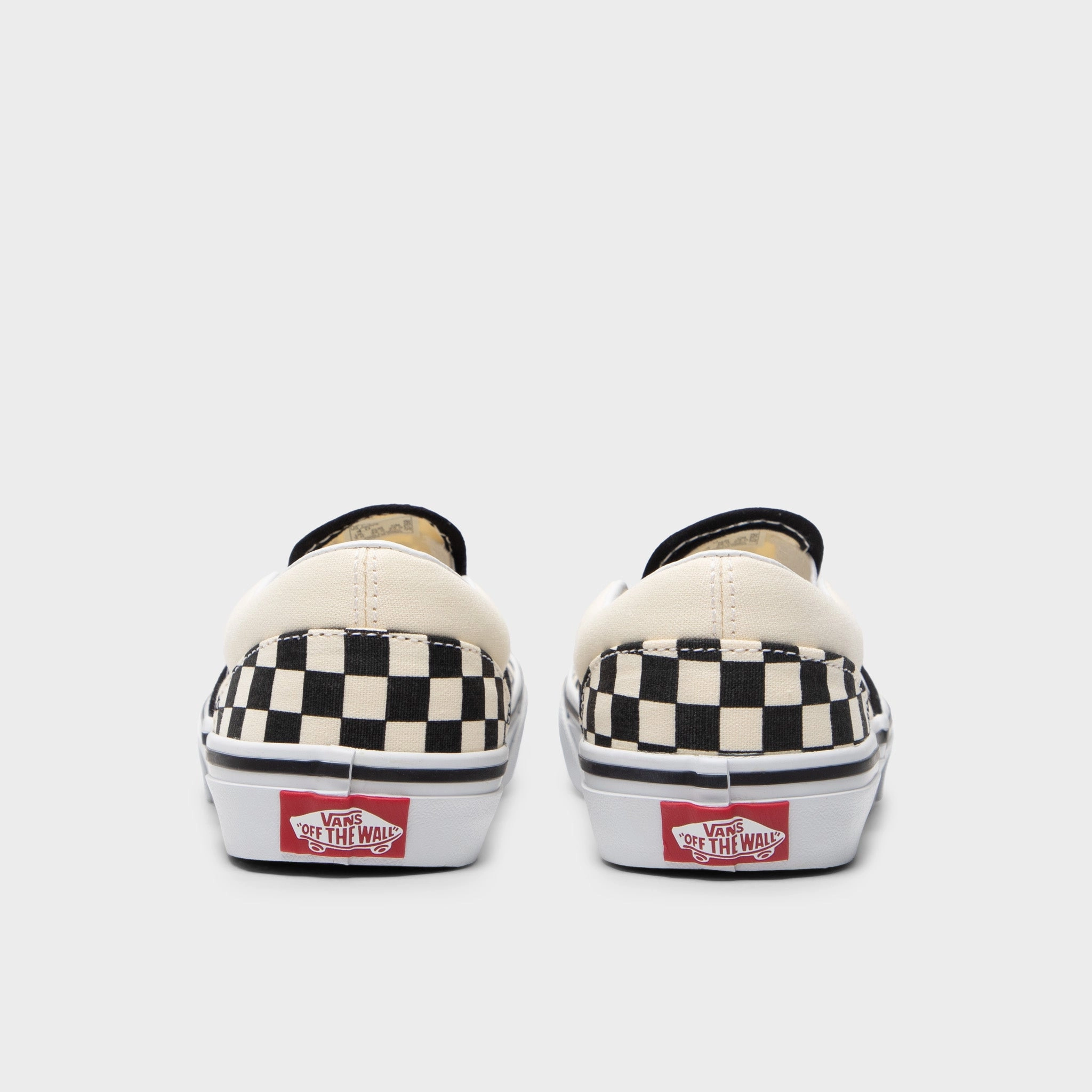 Fun Hike Vans Juniors' Checkerboard Classic Slip-On Black / White