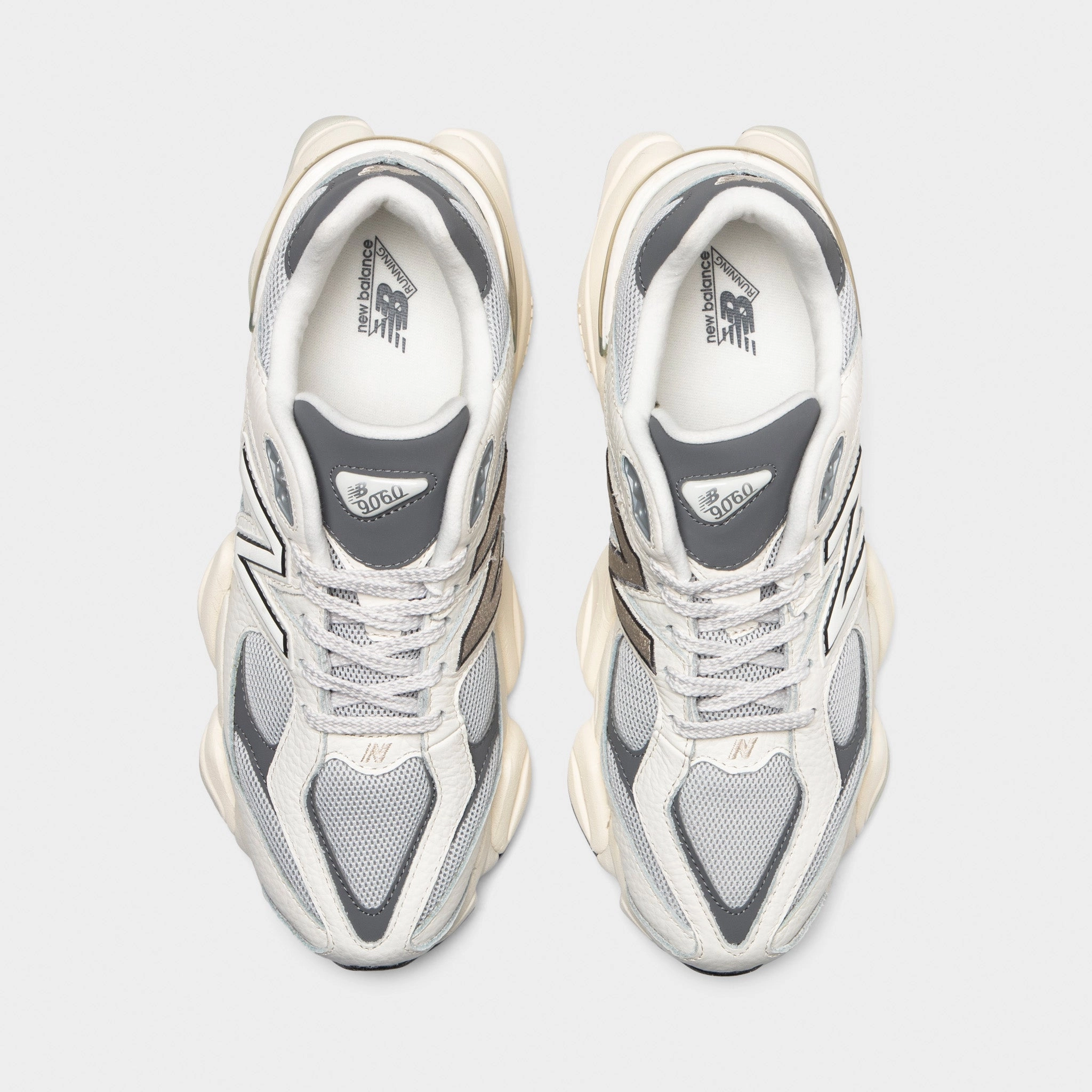 New Balance 9060 Sea Salt / Castlerock stretchy - upper shoes Comfortable Insole