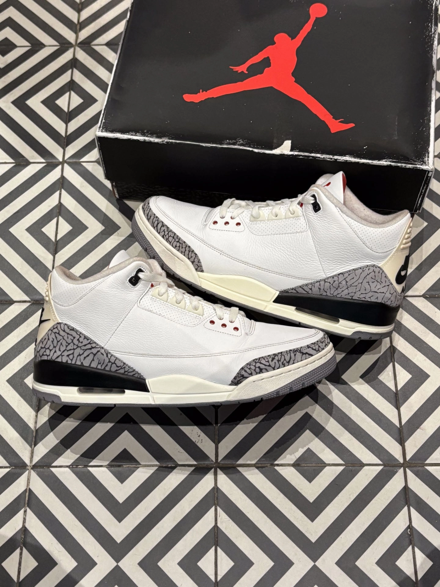 Jordan 3 White Cement Reimagined (Taille 47,5) All-Weather Performance