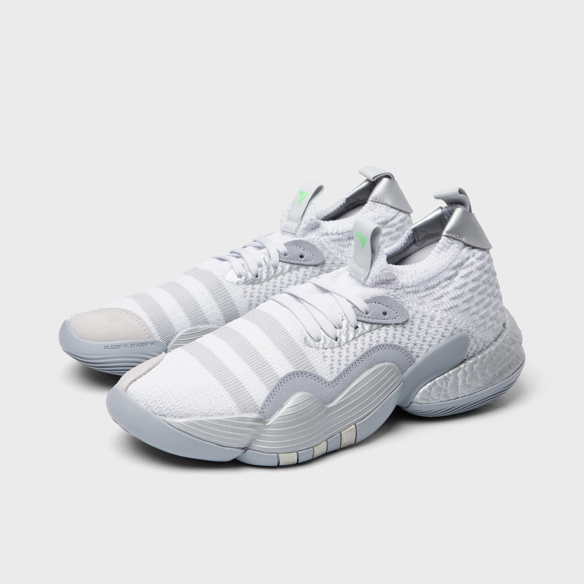 adidas Trae Young 2.0 Dash Grey / Halo Silver - Metallic Silver Enhanced Footwork