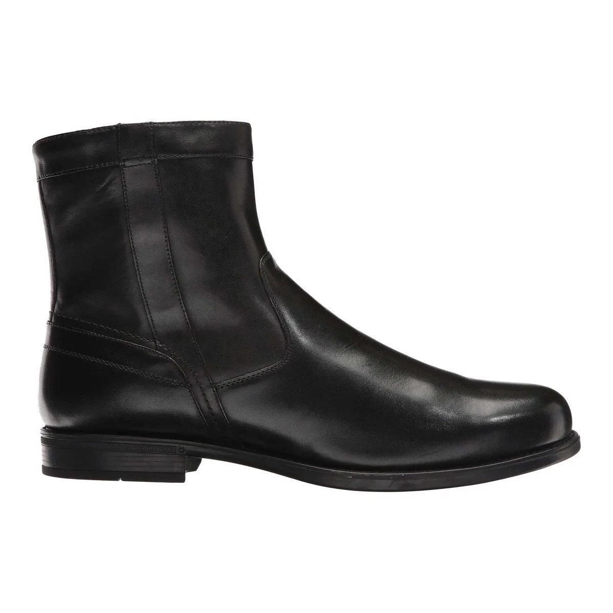 Florsheim Men's Midtown Plain Toe Zip Boot Black Square Toe