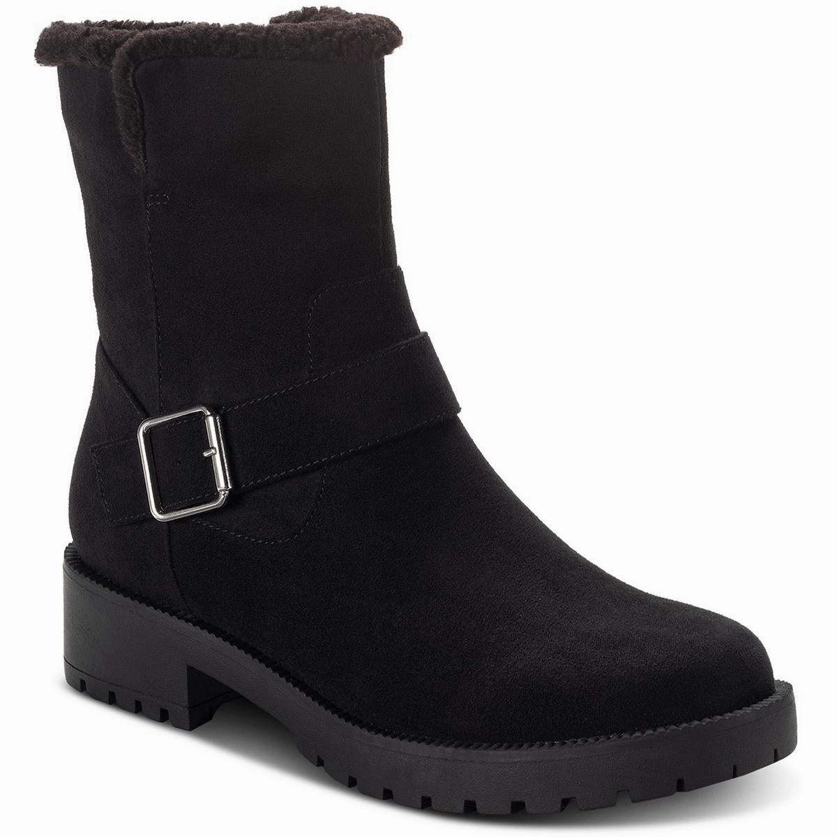 Side zipper Fluerr Womens Zipper Manmade Booties