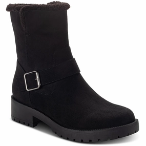 Side zipper Fluerr Womens Zipper Manmade Booties