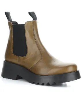 Fly London Medi Leather Boot Stretchable Material