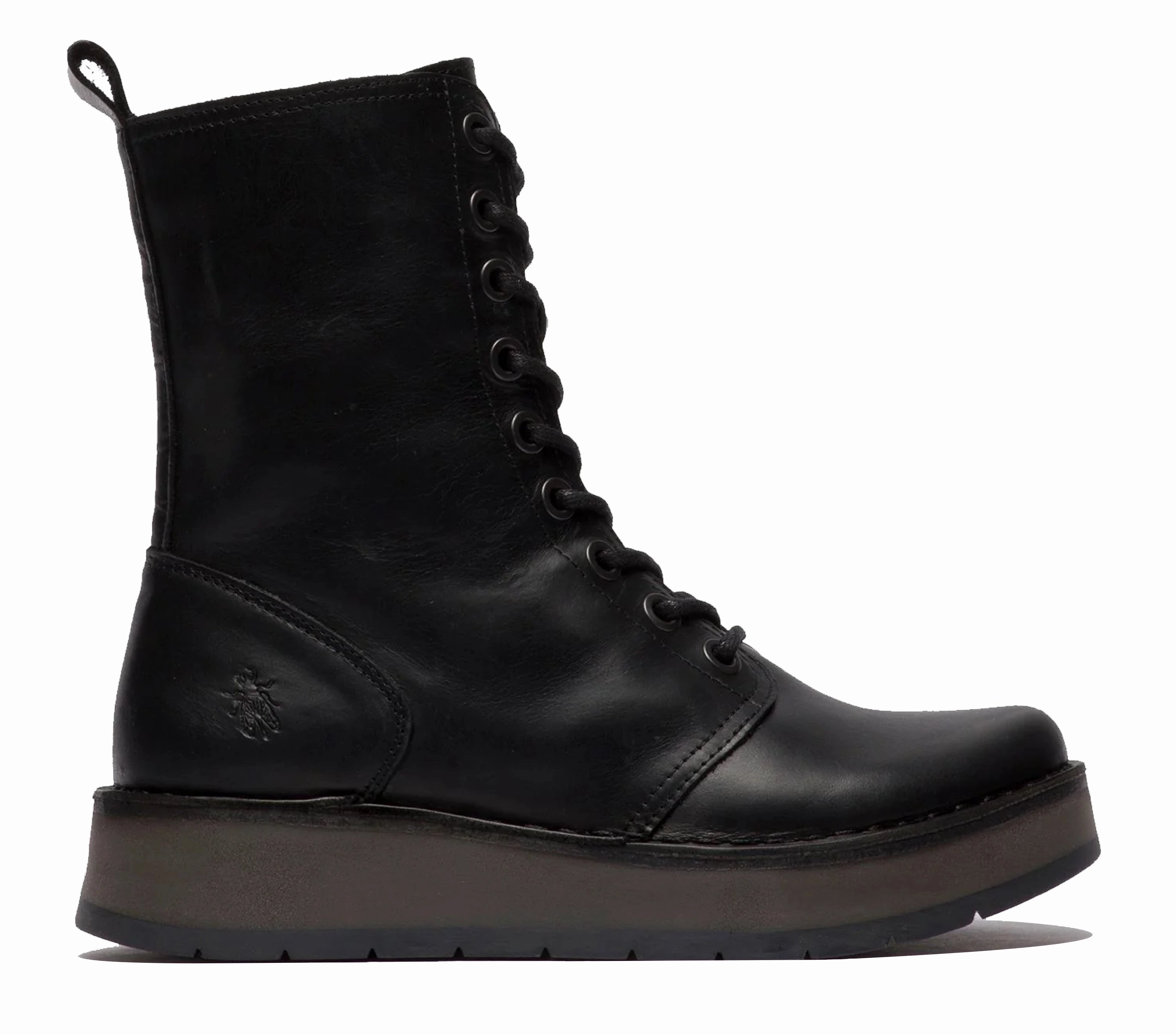 Padded Interior Backcountry Camper Fly London Womens Black RAMI043 Casual Leather Lace-up Ankle Dress Boots