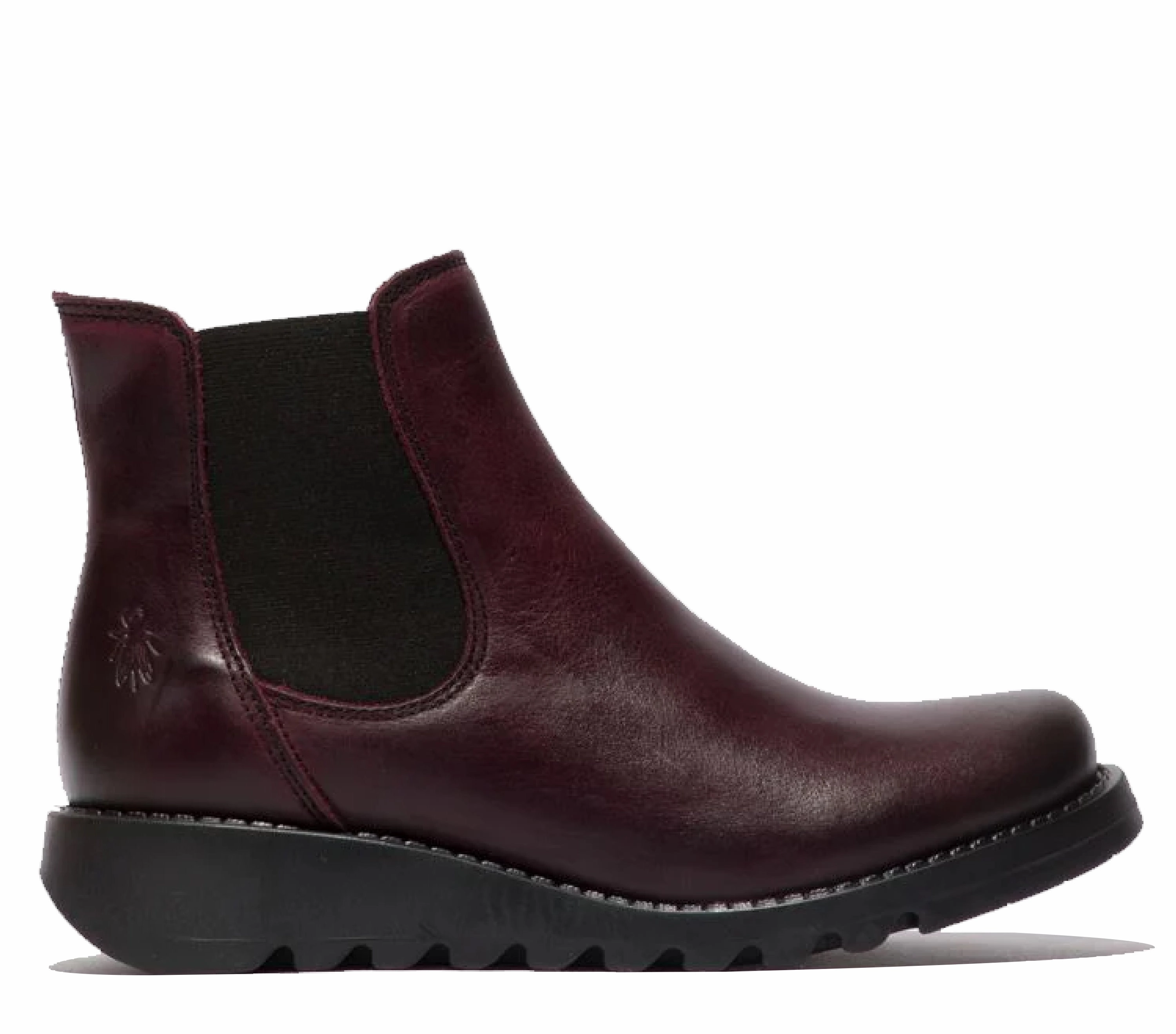 Olive Tone Everyday Use Fly London Womens Red SALV Chelsea Leather Ankle Casual Wedge Heel Boots