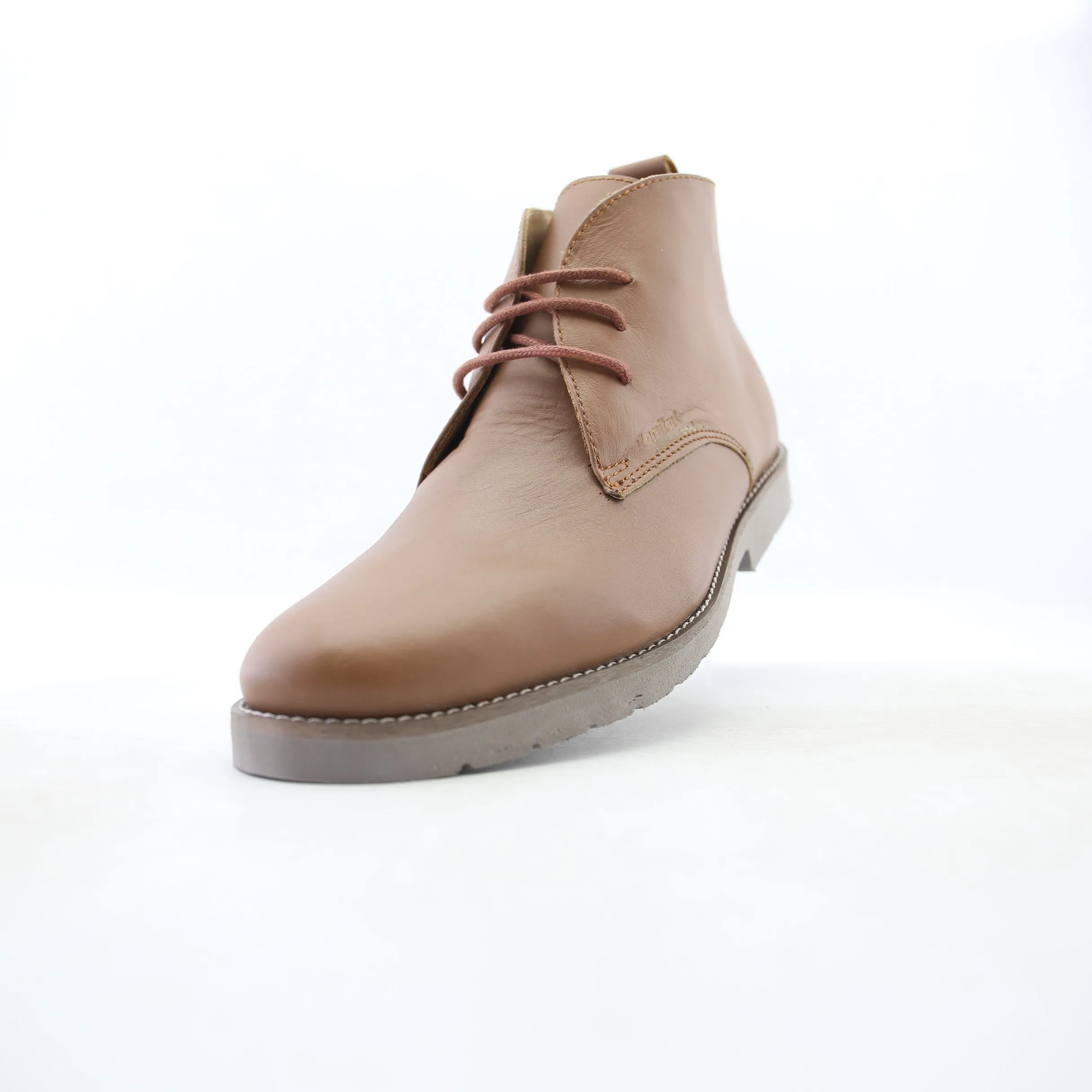 Capital Footwear - LEATHER PLAIN-TOE BOOT - Light Brown Urban Everyday Fashion Focused