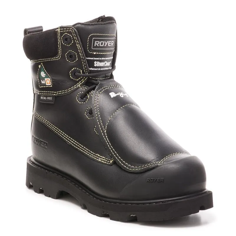 Black Men's 8" Composite Toe Metguard work boots 10-8501 Waterproof Feature Cool Weather