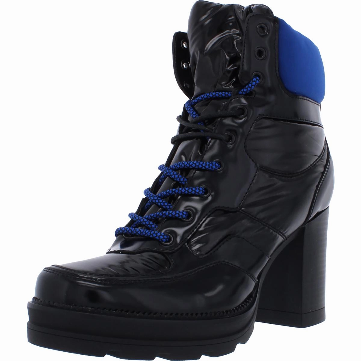 Field Travel Strap Jetta Womens Faux Leather Mid-Calf Lace-Up Boot