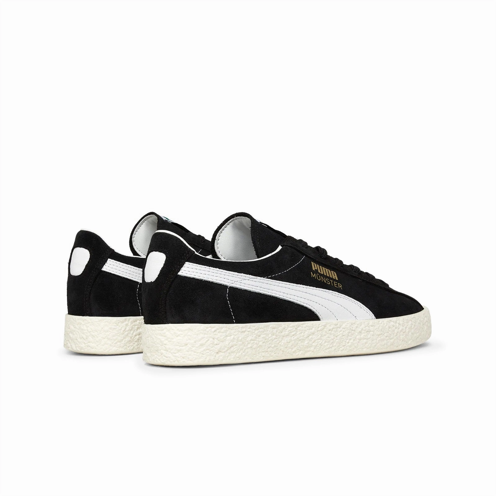 Puma Muenster Classic (Puma Black-Puma White) Men's Shoes 383406-02 Seamless Upper Construction Comfortable Front