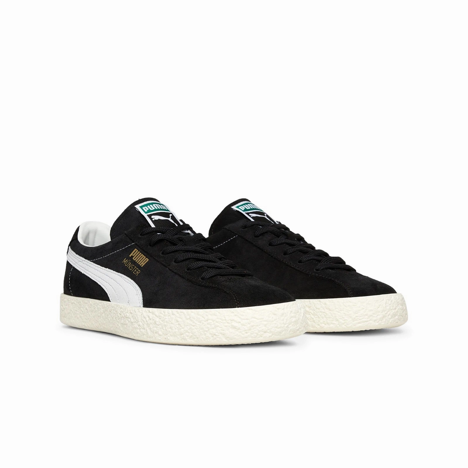 Ventilated Panels Puma Muenster Classic (Puma Black-Puma White) Men's Shoes 383406-02