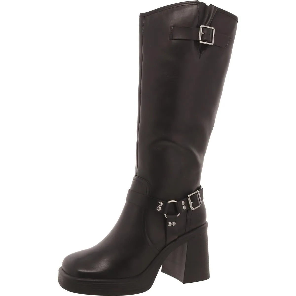 Francine Womens Leather Knee-High Boots Eco Material Mountain Hike Cushioned Step Weekend Wanderer