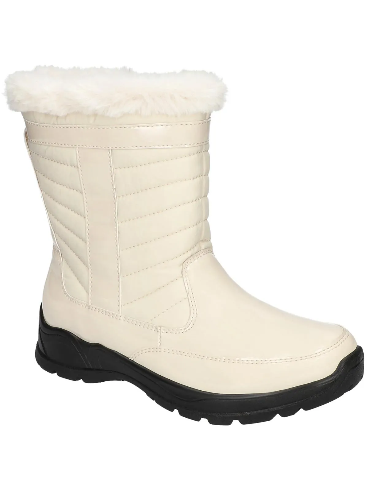FRAZER Womens Faux Suede Zipper Winter & Snow Boots Grippy Outsole Weather Resistant User Water Line