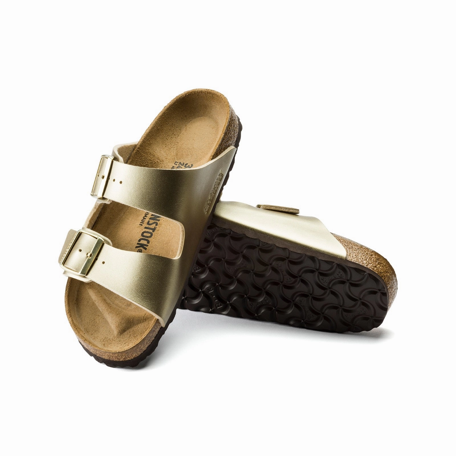 Style Torsion Rigidity Birkenstock Arizona Birko-Flor (Gold) Men's Sandals 1016110 1016110