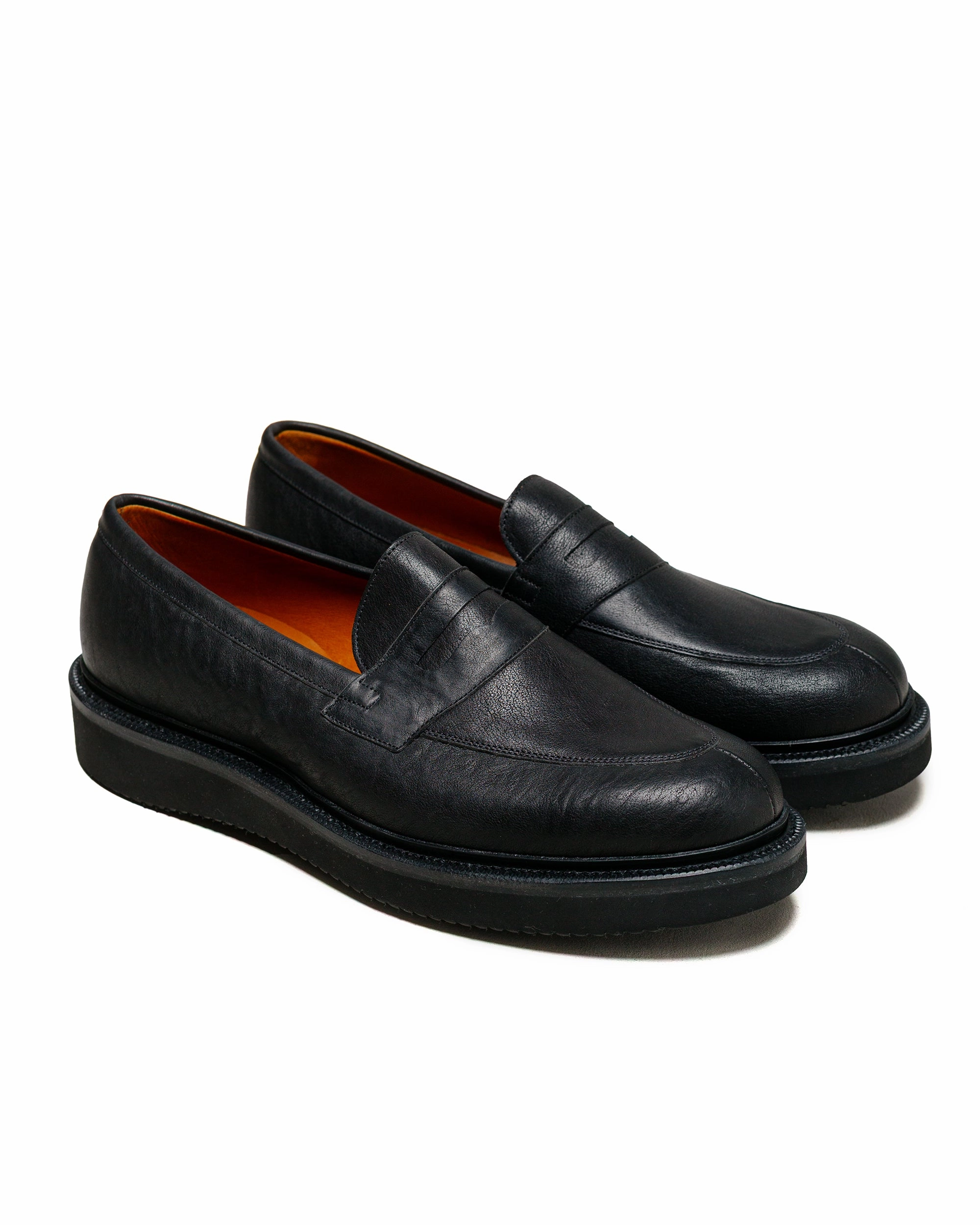 Viberg Bristol Loafer Nero Washed Kangaroo Canvas Cool