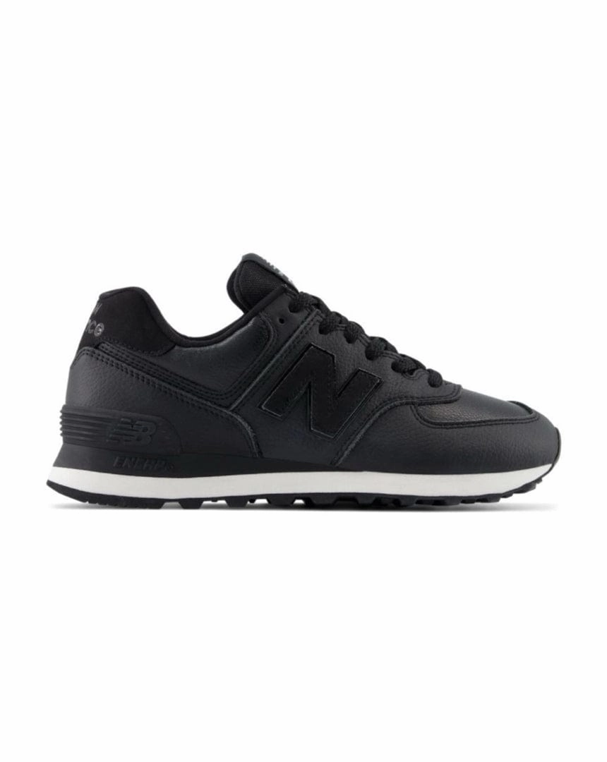 Women's New Balance 574 - Black / Black Stitch Down Technique