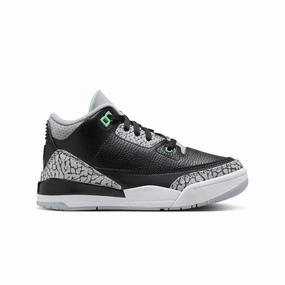 Air Jordan 3 Retro "Green Glow" Pre- School Core Balance