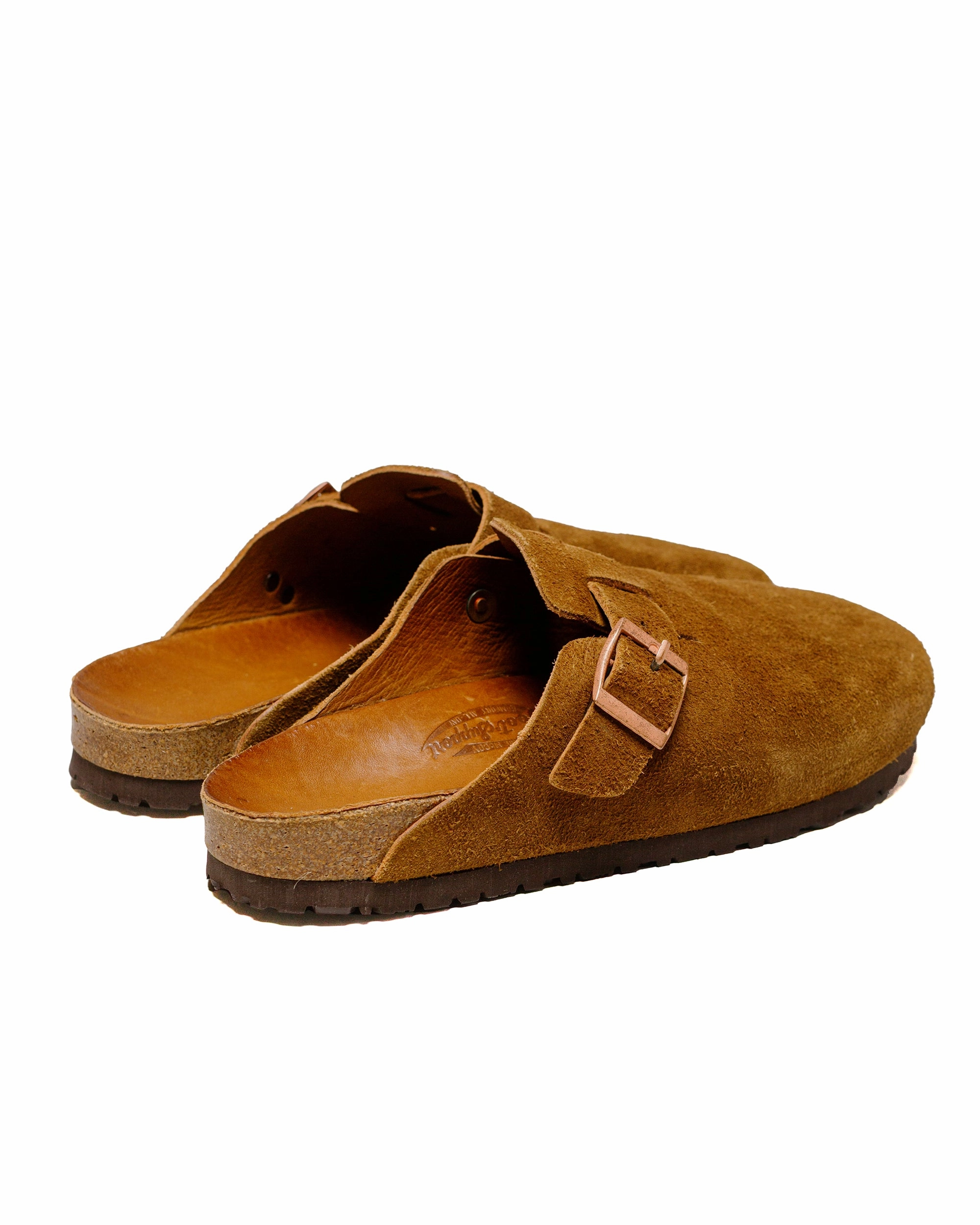 Rain Safe Comfort Cushion The Real McCoy's MA23012 Leather Foot-Support Clogs Raw Sienna