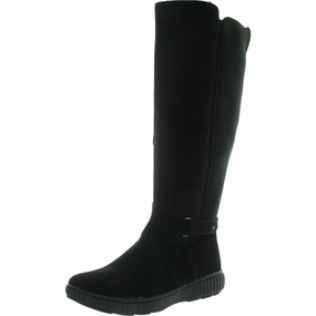 Womens Zipper Leather Knee-High Boots Insulated Weekend Camping Fast Step
