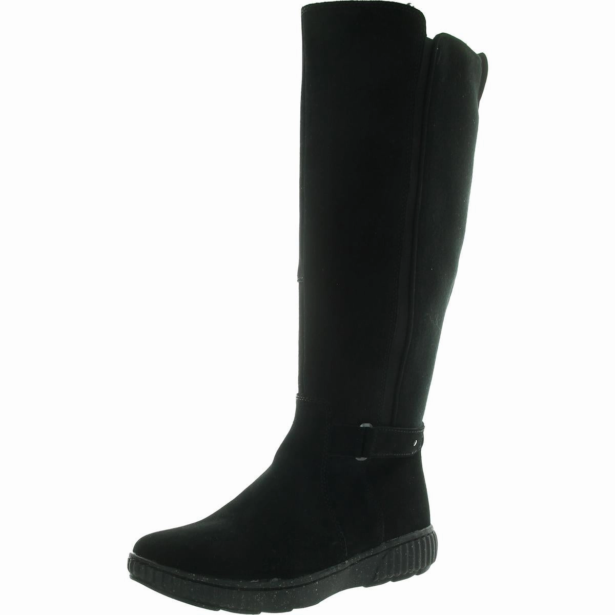 Womens Zipper Leather Knee-High Boots Insulated Weekend Camping Fast Step