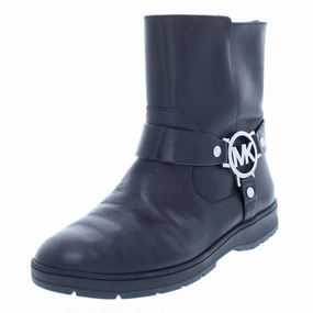 Fulton Biker Womens Leather Ankle Booties Quick Drying Urban Traveler