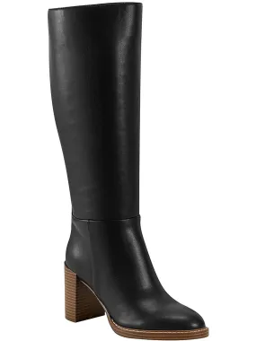 Slip On Style Gabey 3 Womens Faux Leather Wide Calf Knee-High Boots
