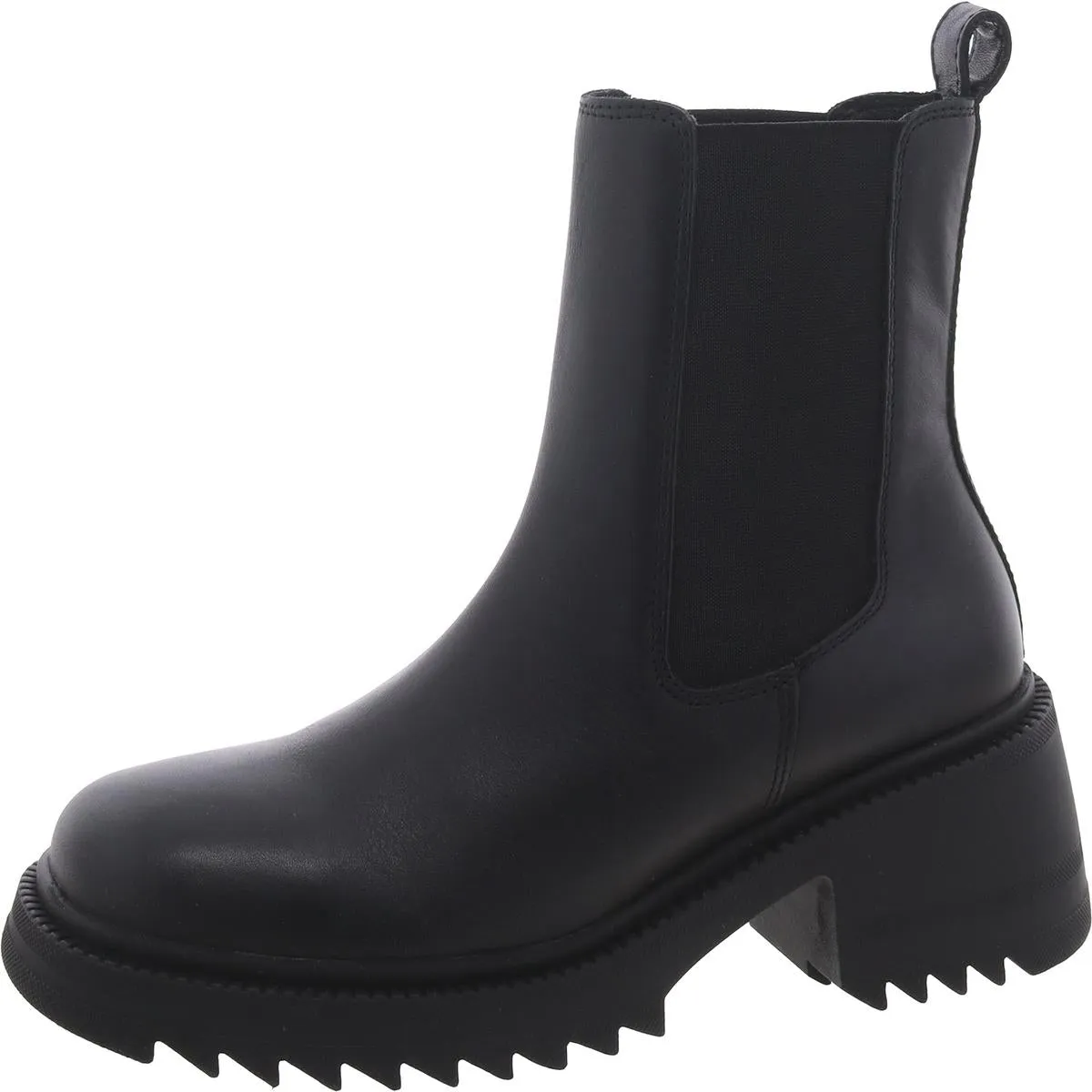 Garth Womens Leather Block Heel Chelsea Boots Everyday Walk Leather Upper